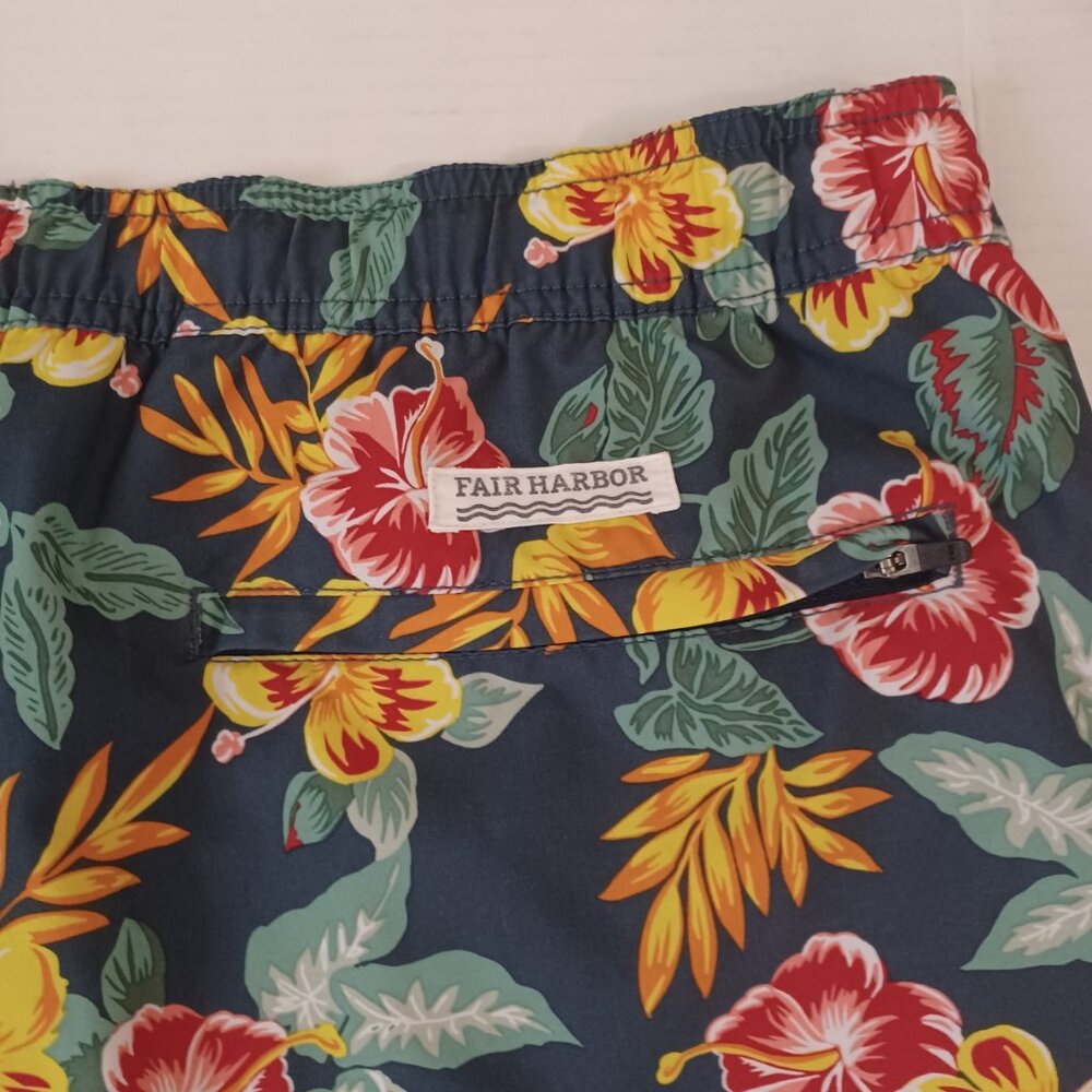 FAIR HARBOR MASTOS ANCHOR SWIM TRUNKS TROPICAL FLORAL PRINT SIZE XL - Picture 4 of 11